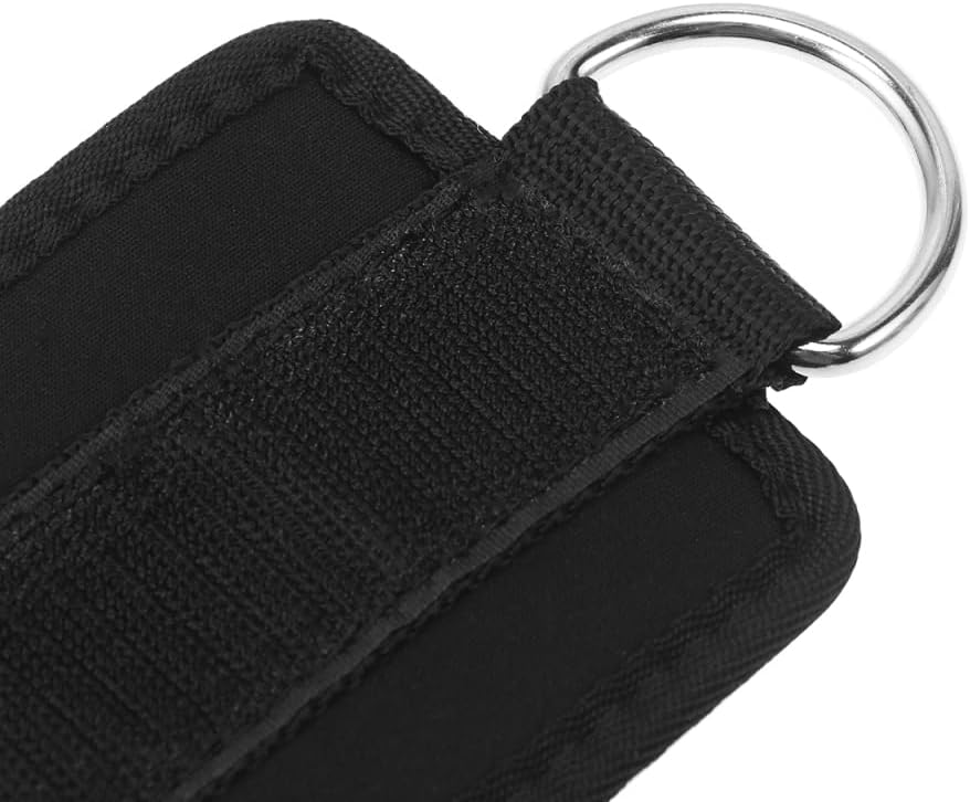 Miniatura 6 de BESPORTBLE Juego de 2 pesas de tobillo para muñeca, hebilla de anillo en D, entrenamiento de piernas con peso para piscina o gimnasio, color negro