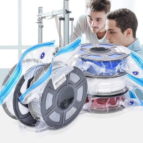 TIOPY 20Stk 3D Drucker Filament Vakuumbeutel Kit 30x34 cm，AufbewahrungTransparente Vakuum Taschen,20 Trocknungsmittel,2 Dichtungsclips,1 Handpumpe,für PLA ABS PETG TPU Lagerung