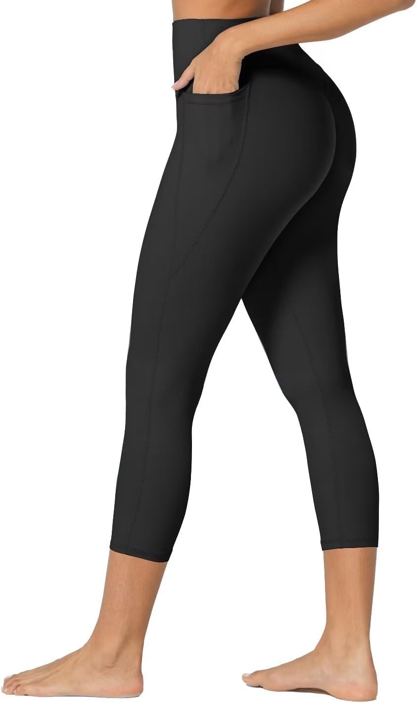 Sunzfly Invisible Butt Scrunch Workout Leggings with Pockets for Women, No Front Seam Gym Yoga Pants with Tummy Control