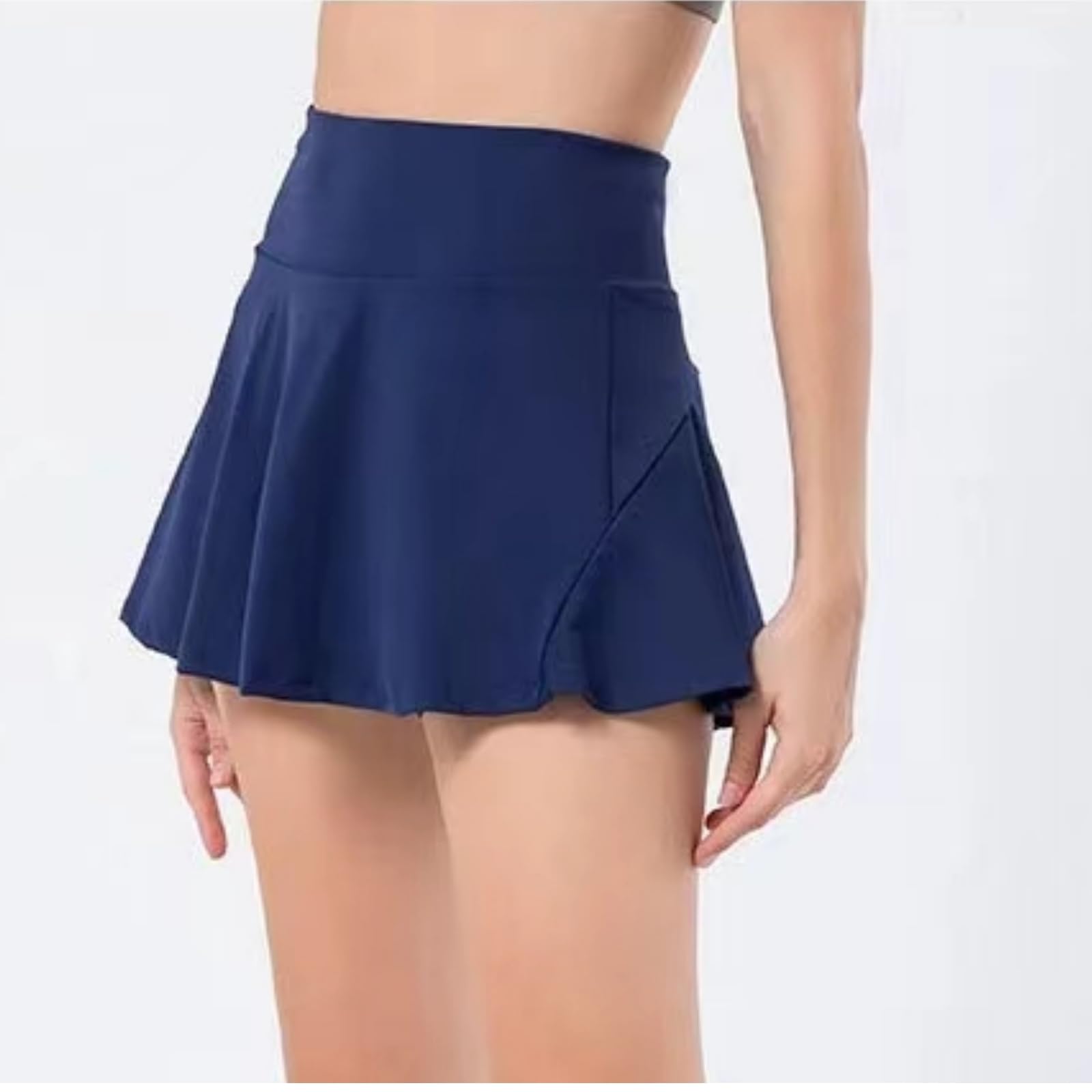 Jupe Short Femme Femmes Jupe De Tennis Dancing Pocket Jupe Courte Fitness Shorts Taille Haute Running Sport Pantalons-Gris 1-m