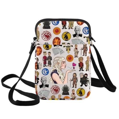 BWWKTOP Daenerys Crossbody Bag Daenerys Fans Gifts Eddard Crossover Shoulder Bag Stark & Targaryen Gift Stark-Inspired Merch