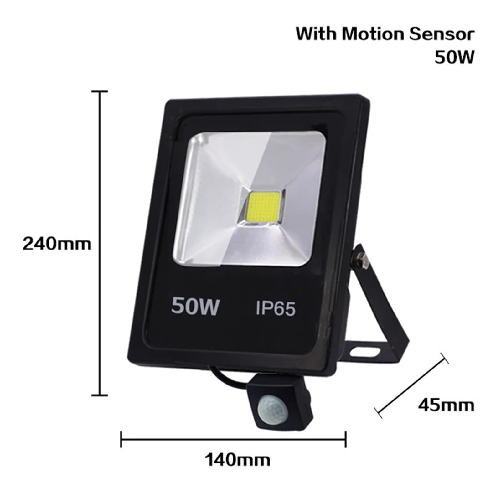 Luz de inundación Led 220 50W 30W 10W Reflector con Sensor de Movimiento IP65 iluminación Impermeable Reflector LED for Exteriores(Motion Sensor 50w,Warm White)