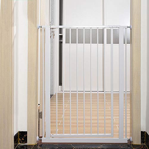 Barrière de sécurité en métal blanc d'intérieur extra haute réglable de 84 à 90cm