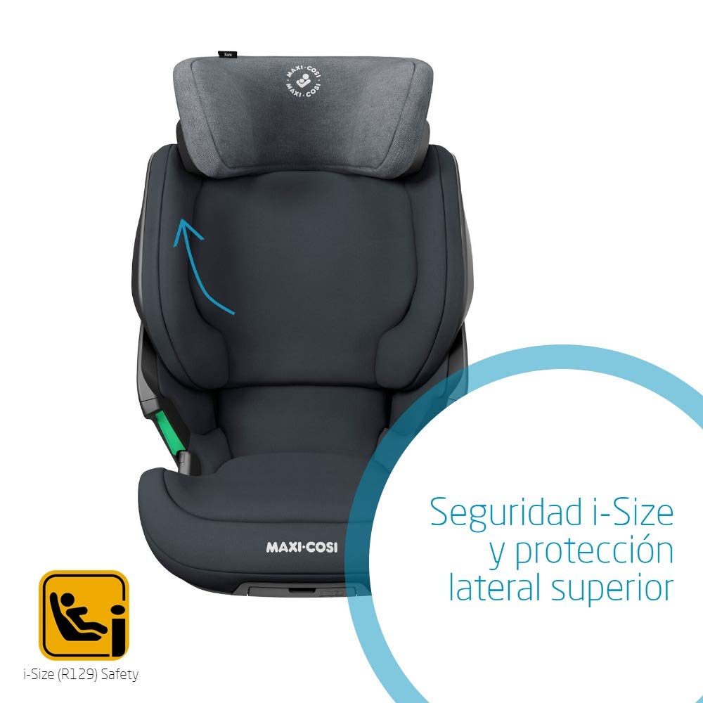 Maxi-Cosi Kore i-Size, Silla de Coche, 3,5 - 12 años, 100 - 150 cm, Silla Coche ISOFIX, Alto/Ancho Ajustable, Sistema de Protección Lateral Plus, Abrochado Rápido y Fácil, Authentic Graphite
