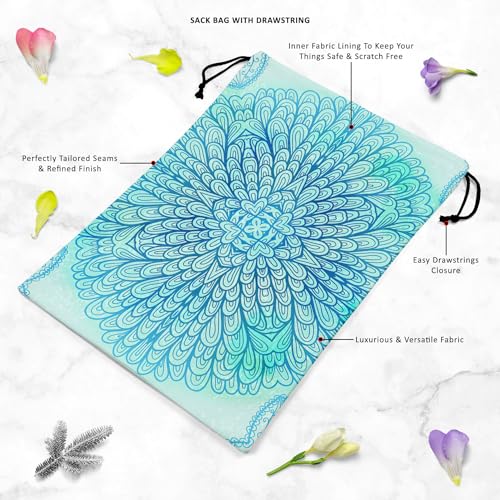 Image of ArtzFolio Ethnic Ornament D5 | Reusable Sack Bag | Bag for Gym, Storage, Vegetable & Travel