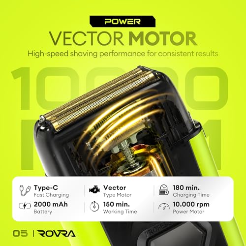 Image of ROVRA Professional Foil Shaver for Men, Cordless Bald Head Electric Razor