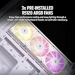 CORSAIR 3500X ARGB Mid-Tower ATX PC Case – Panoramic Tempered Glass – Reverse Connection Motherboard Compatible – 3X CORSAIR RS120 ARGB Fans Included – White - Image 4