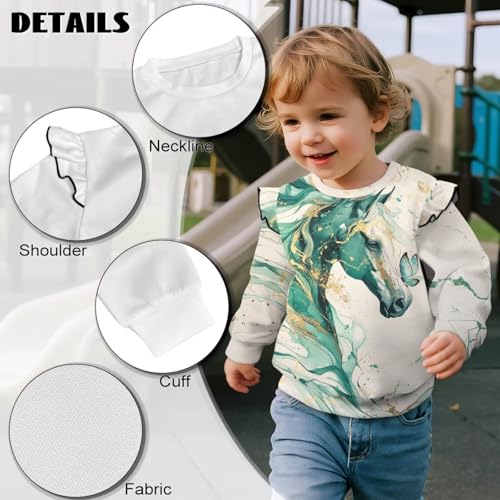 Girls Sweatshirts 1-8t Ruffle Sweatshirts for Toddler Long Sleeve Shirts Pullover Top Crewneck Hoodie Fall Clothes3