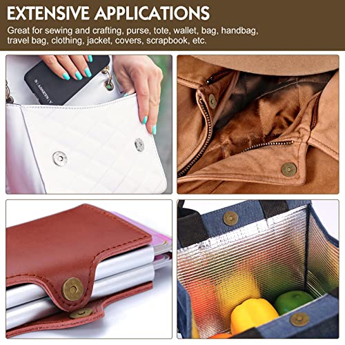 Sopnom 20 Sets 18Mm Magnetic Buttons Clasp Snaps Fastener With Install Tool Magnetic Round Snaps Diy Craft Buttons Kit For Sewing, Craft, Purses, Bags, Clothes, Leather (Round) #TOP6