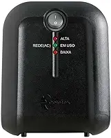 Estabilizador Coletek ES-1500VA Preto, Tensão nominal de entrada 115/220V bivolt automático e Tensão nominal de saída mono 115V, 5 Tomadas Padrão NBR 14136 Frequência 60Hz