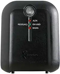 Estabilizador Coletek ES-1500VA Preto, Tensão nominal de entrada 115/220V bivolt automático e Tensão nominal de saída mono 115V, 5 Tomadas Padrão NBR 14136 Frequência 60Hz
