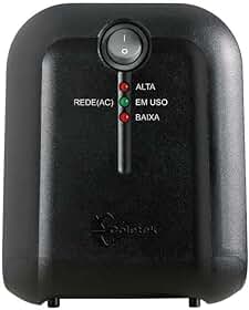 Estabilizador Coletek ES-1500VA Preto, Tensão nominal de entrada 115/220V bivolt automático e Tensão nominal de saída mono 115V, 5 Tomadas Padrão NBR 14136 Frequência 60Hz