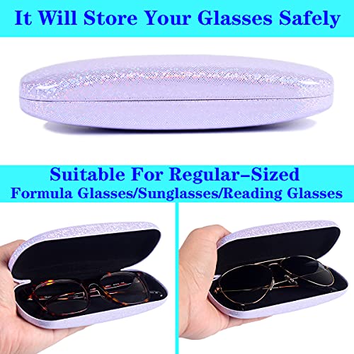 Image of ADBGV 3Pcs Unisex Hard Shell Eyeglasses Cases, Protective Case For Glasses,Sunglasses Case with Cleaning Cloth