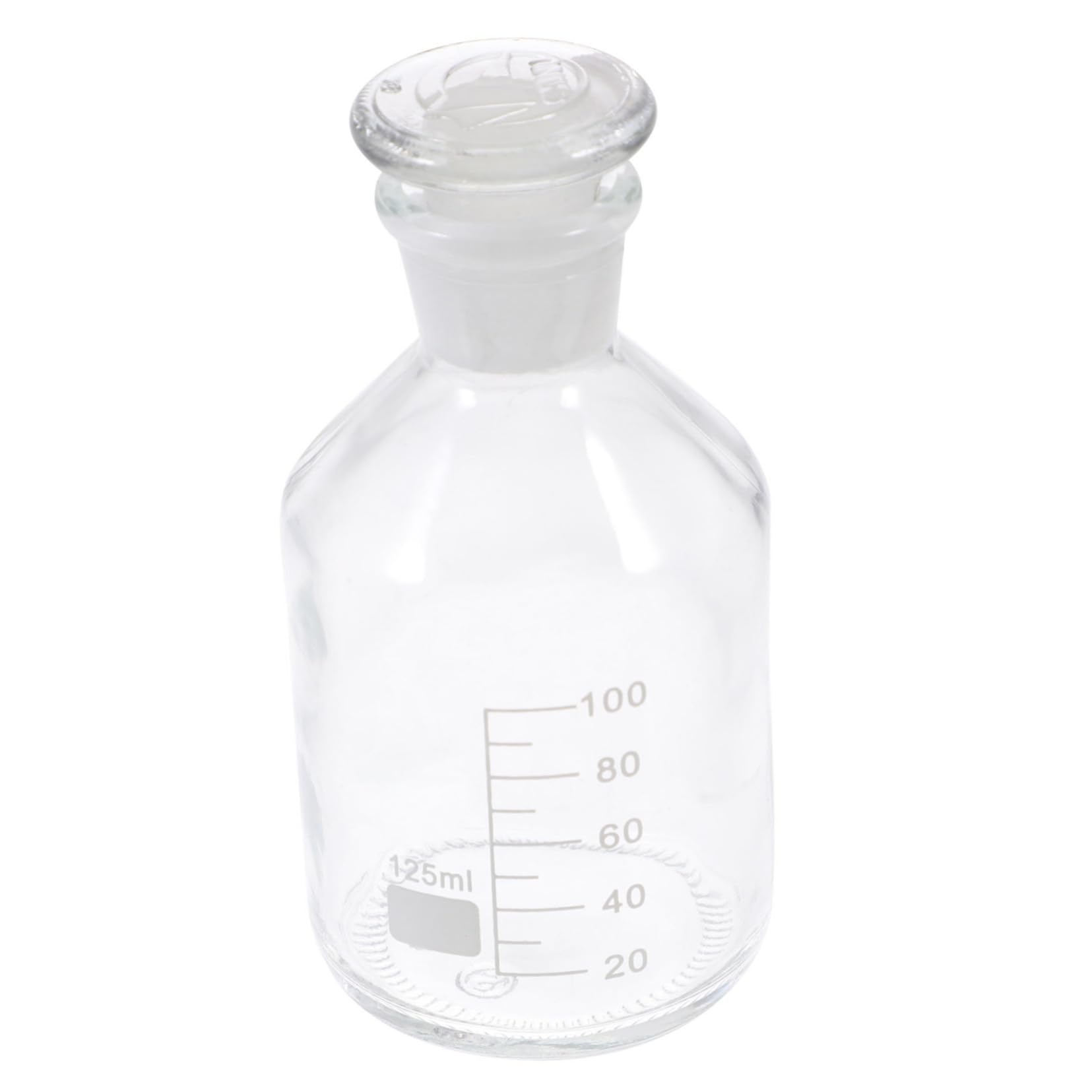 LIFKOME 1Pc Frosted Wide Mouth Glass Bottle Chemistry Sample Storage with Measurement Scale Laboratory Glass for Chemicals and Solvents