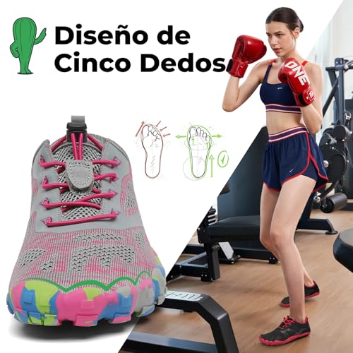 Miniatura 3 de SAGUARO Barefoot Zapatillas Minimalista Ligera Zapatillas de Trail Running para Zero Drop Soles, Gr.36-48