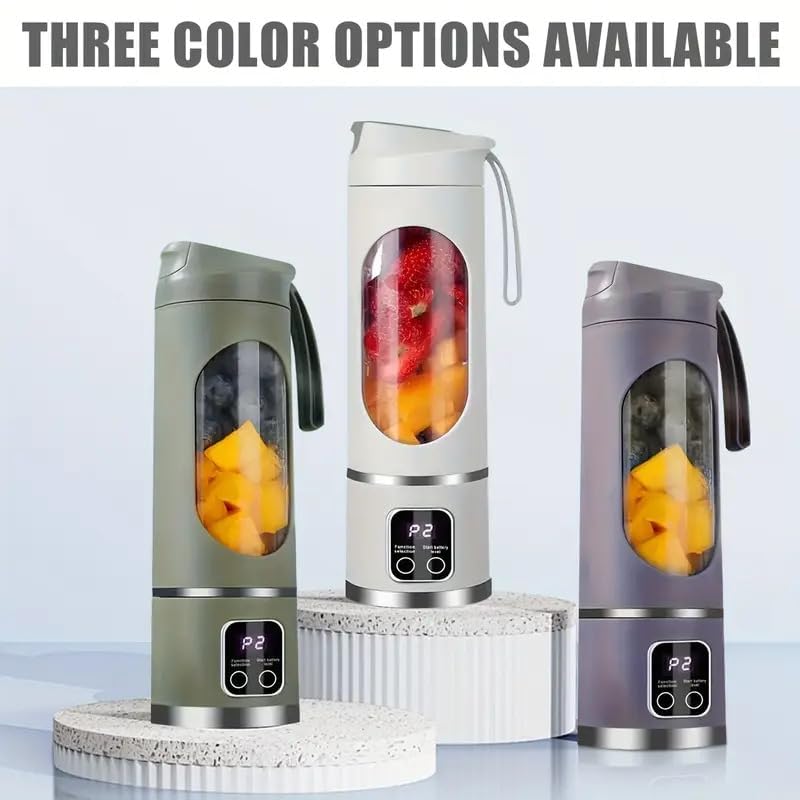 Image of Devan PortableBlender Electric Juicers Fruit Mixers USB Rechargeable Smoothie Mini Blender Personal Juicer 10 Blades 3 Gears With 1300 Mah Rechargeable Battery-Smoothie Blender (GREY)