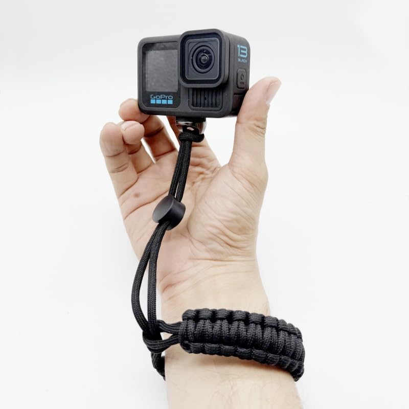 Image of Sichumaria Camera Wrist Strap,Adjustable Nylon Hand Wrist Straps Lanyard with a 1 /4 inch screw, for insta360 X3,X2,Universal Hand Strap for DSLR Cameras,Action Cameras,Selfie Sticks,eat