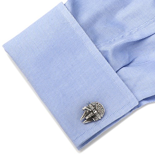 Star Wars 3D Millennium Falcon Cufflinks, Officially Licensed3