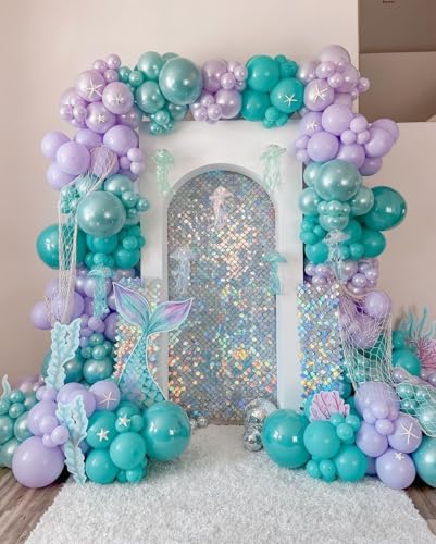 Image of Rainbow Silver Sequin Wall Panel for Birthday Wedding Engagement Mermaid Wall Disco Decoration (12 Panels)