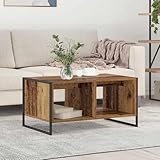 Design industriel moderne pour votre salon. La table basse rectangulaire au look bois vieilli s'intègre parfaitement dans les salons et lofts modernes. Son style urbain allie fonctionnalité et esthétisme et en fait un accroche-regard dans n'importe quel décor.