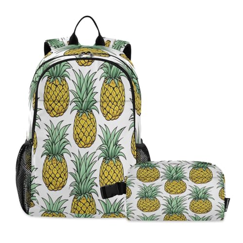 Sac à dos jaune et blanc pour garçons et filles ensemble léger et résistant