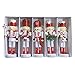 Cascanueces Figuras de Adorno Colgante Árbol de Marionetas Colgante Decoración navideña Mini Soldado de Madera Marioneta Cascanueces para árbol de Navidad, Mesa, Decoración de la habitación (C 5pcs)