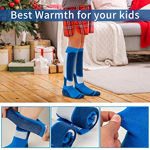 BQA 2 Paia Calze da sci Bambini Inverno Caldo Thermal Snow Socks, Sci Snowboard Pattinaggio per Bambini e Ragazze - Image 6