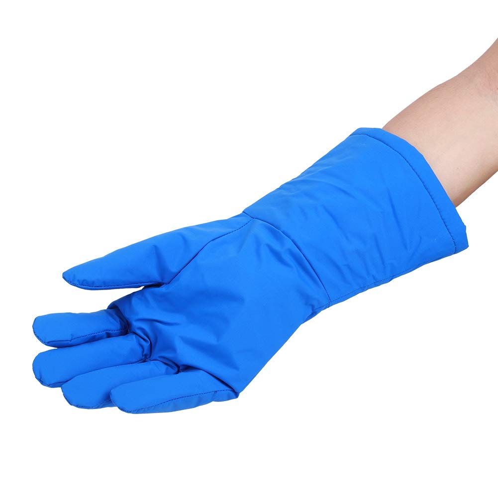 Brrnoo Gants de Travail Cryogéniques à Résistante au Froid Extrême pour Azote Liquide, Chambre de Congélation, Stockage Froid - Taille 15.0in, Bleu