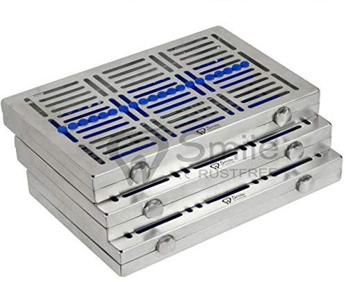 3X Esterilización Cassette - Contenedor de bandeja de lavado - para 20 instrumentos de esterilización