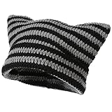 Crochet Hats for Women Y2k-Accessories Vintage Beanies Cat Beanie Fox Hat Grunge Accessories Knit Ha