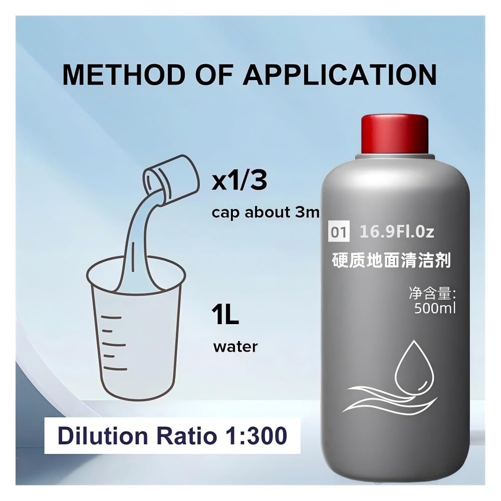 KAFTKO 16.9 FL.0z Fluido De Limpieza De Pisos, Solución De Limpieza De Pisos. Compatible con Dyson Wash G1. Limpiador De Baldosas para Pisos Duros(5pcs)