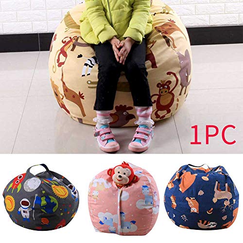 NAMYA Stofftier-Aufbewahrungs-Sitzsack für Kinder, Plüschtiere, Kleidung, Quilts – Bild 6