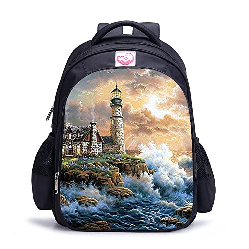 Sac à dos scolaire phare résistant 41x28x12 cm pour en finir avec les sacs déchirés des enfants