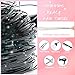 AIFIHIYI Hair Tinsel Kit with Tools Black Glitter Tinsel Hair Extensions Heat Resistant 1200 Strands Sparkling Shinny Fairy Hair Accessories for Women Girls Kids (Black)
