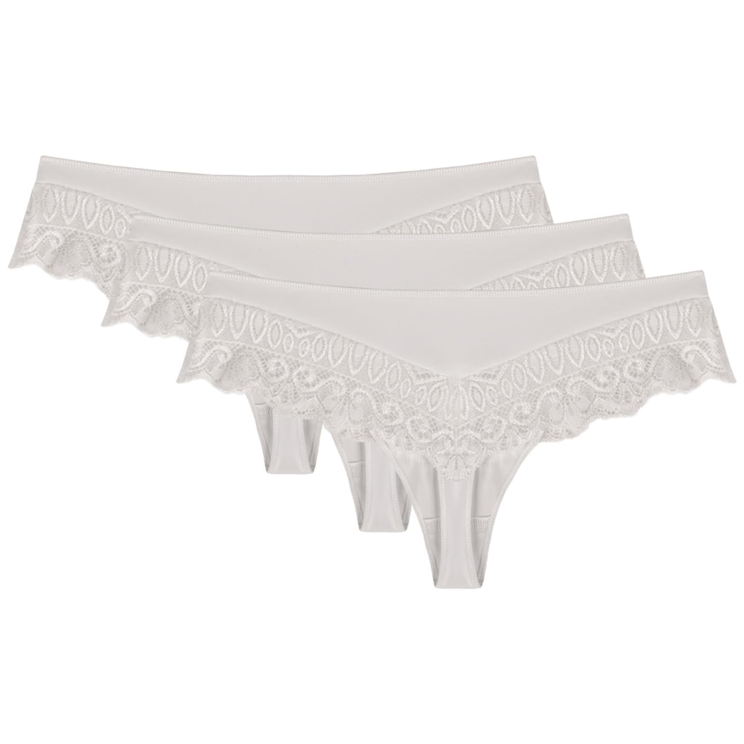 Wolbar Damen Sexy Shorts-Strings Spitze Miederslip Slips Mit Tiefer Hüftlinie WB409