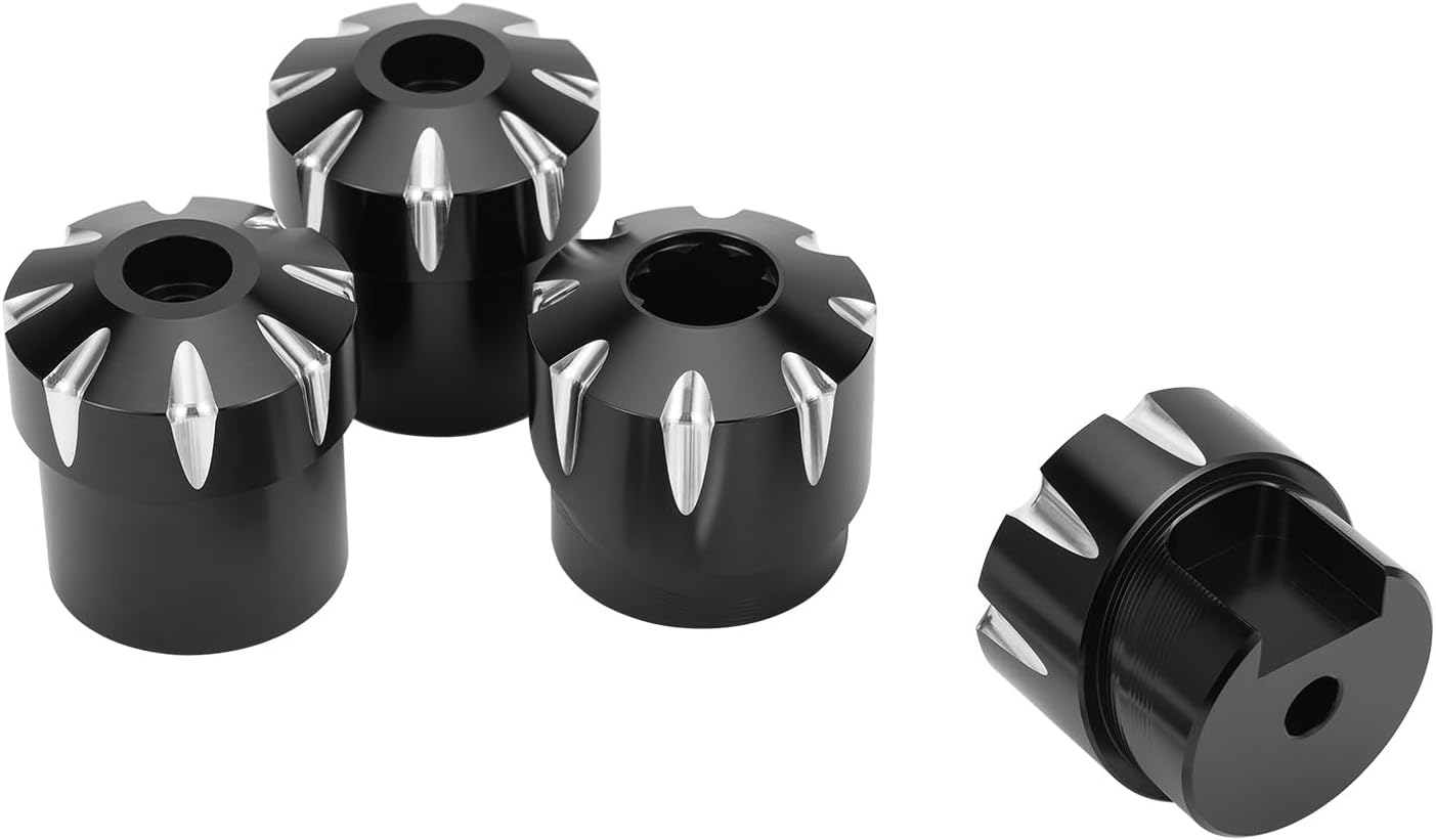 4PCS Aluminum CNC Frame Caps Replace, with bolts,The Stock Frame Caps for Can-am Spyder F3-S/F3-T/F3 Limited Special Series 2010-2023,Black