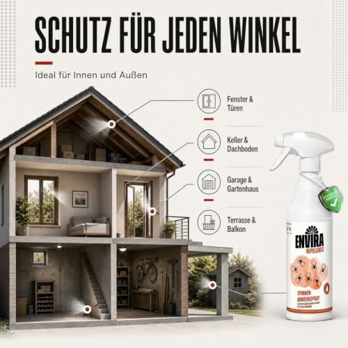 Envira Spinnenspray 500 ml - hochwirksam gegen Spinnen im Haus – Ansicht 4