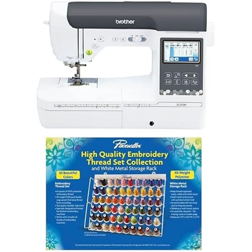 Brother SE2000 Computerized Sewing and Embroidery Machine, ETKS63 Pacesetter 63-Color Thread Set