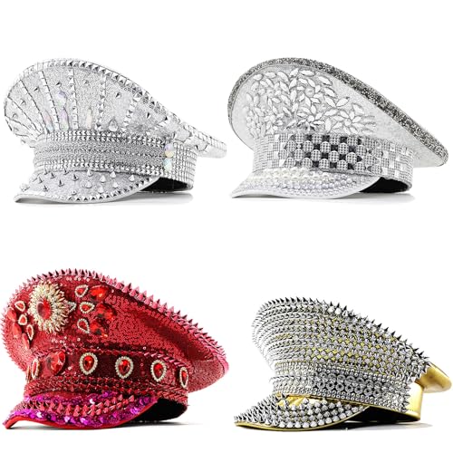 Chapeau marin clouté strass ajustement parfait 54-58cm