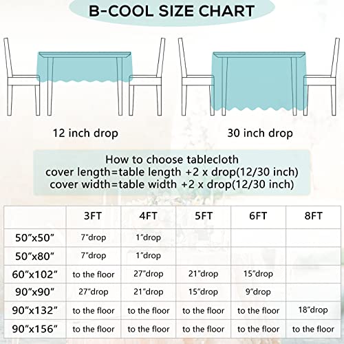 Image of B-COOL Birthday Table Cloths Sequin Tablecloth Glitter Tablecloths Mermaid Wedding Tablecloth Glitz Aqua Blue Table Linens for Christmas Birthday Party Prom Holiday 90x156Inch