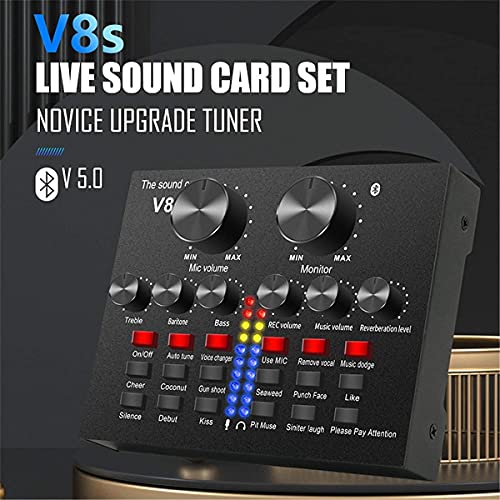Externe Geluidskaart, USB V8S Live Externe Geluidsmengbord, Voice-wisselaar Geluidskaart Met Meerdere Geluidseffecten For Live Opname Home Ktv Spraakchat - Image 4