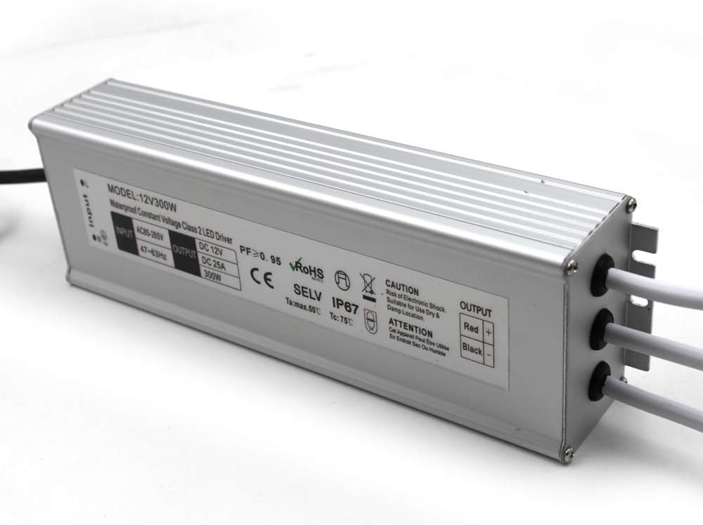 Bеѕt Cуbеr Dеаlѕ 🔥 300W 12V Waterproof IP67 LED Power Supply Driver Transformer, LED Power Supply Adapter 100-240V AC to 12 Volt DC Output, for LED Light, Computer Project, Outdoor Light for Outdoor Use
