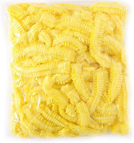 Disposable Shower Caps-100 Pcs Waterproof Plastic Elastic Bath Shower Hair Caps for Women Spa, Home Use, Portable Trave (B)
