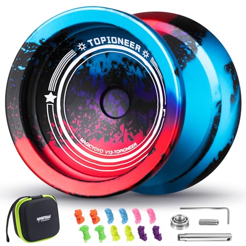 MAGICYOYO V12 Finger Spin Yoyo Yo réactif pour enfants de 8 à 12 ans ou plus, Yoyo professionnel à double usage pour débutant et avancé, yo-yo avec 12 cordes YoYo,...