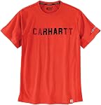 Carhartt Men's Force Relaxed Fit Midweight Short-Sleeve Block Logo Graphic T-Shirt