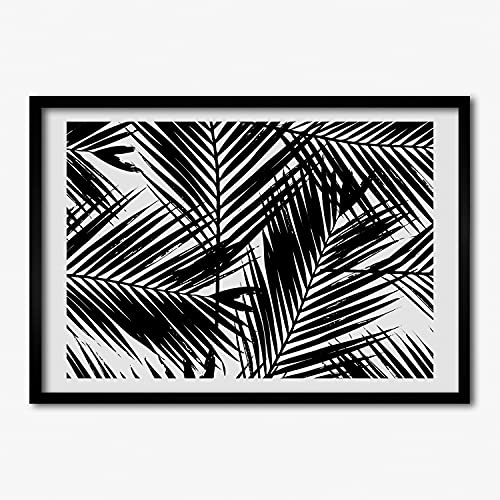 Feuilles de palmier en tableau 70x50 cm pour creer une ambiance de salon tropicale