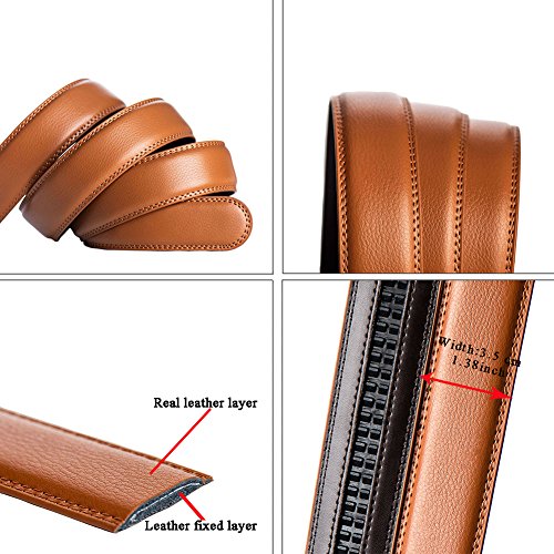 ailishabroy Fashion Mens Belts Leather Ratchet With Automatic Buckle and With a Gift Box4