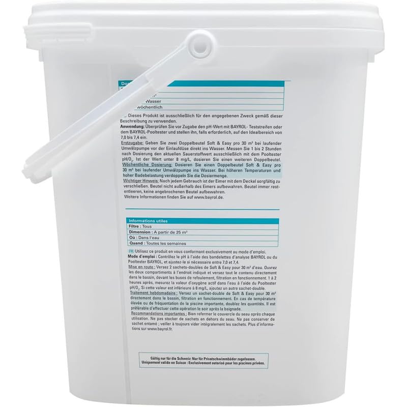 Oxygène Actif multiaction Bayrol Soft & Easy sans Chlore - 5,04 kg + 12 Tests OFFERTS 7 en 1