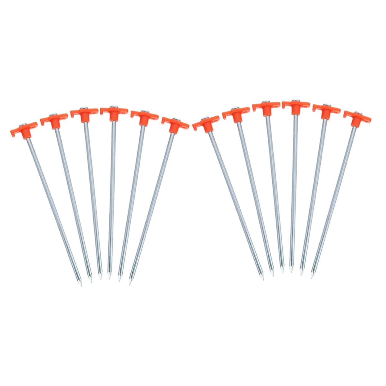 Kisangel 12 Piezas Piquetas para Camping Estacas Resistente para Tiendas con Diseño Práctico para Viento Accesorios de Acampada para de y Hielo