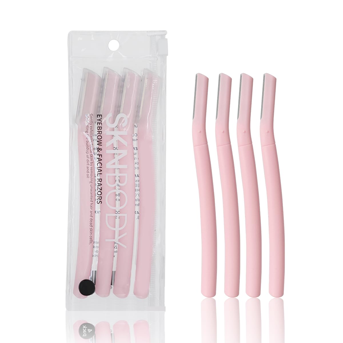 SKNBODY Dermaplaner Set with 4 Razors for Dermaplaning, Precision Face Shaving Tool for Smooth, Flawless Skin
